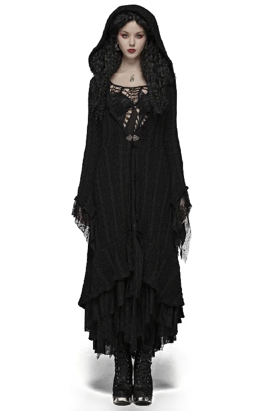 Major Savings Stylish Hooded Gothic Long Cardigan for Women