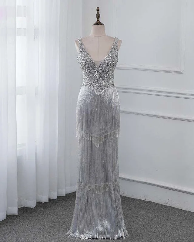 Deep Discounts Bling Bling Silver Gray Mermaid Long Evening Party Dresses Women Luxury Pageant Gowns PL6874 Deep Discounts Bling Bling Silver Gray Mermaid Long Evening Party Dresses Women Luxury Pageant Gowns PL6874