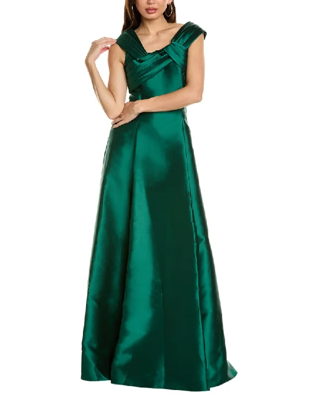 Savings Galore Alberta Ferretti Silk-Blend A-Line Gown