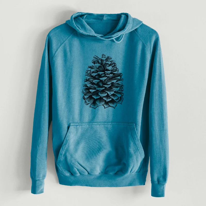 Clearance Items Pinus Jeffreyi - Jeffrey Pine Cone  - Mid-Weight Unisex Vintage 100% Cotton Hoodie