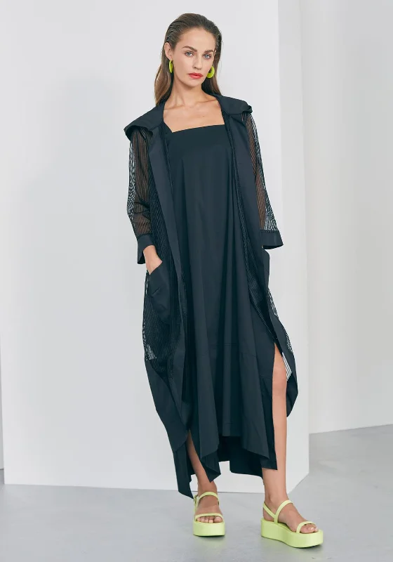 Price Buster Naya Contrast Trim Mesh Jacket, Black