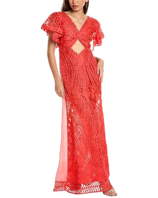 Buy Now Alberta Ferretti Lace Silk Gown