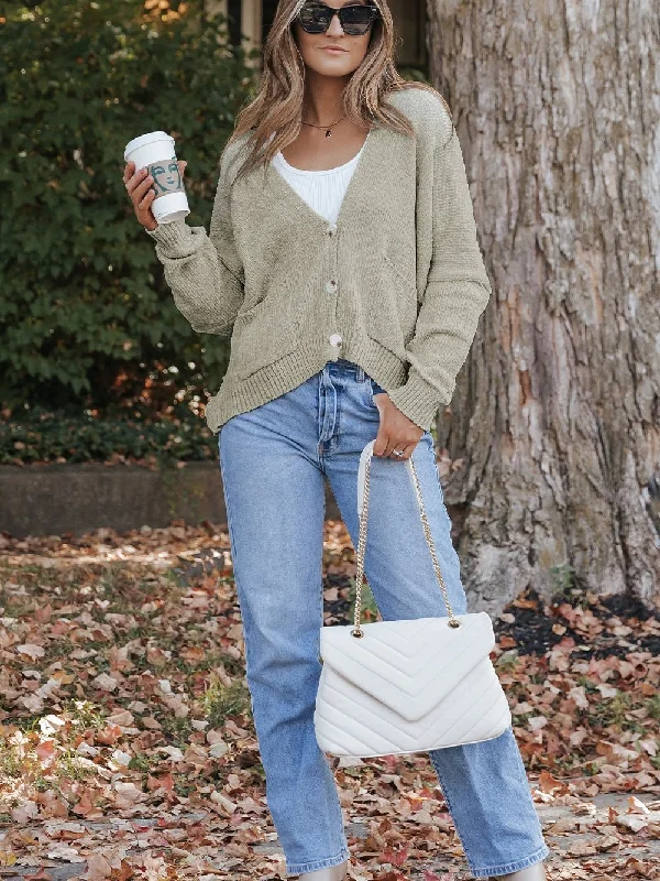 Exclusive Online Offer Button-Down Knit Cardigan